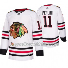 Chicago Blackhawks Brendan Perlini 11 Adidas 2019-2020 Wit Authentic Shirt - Mannen